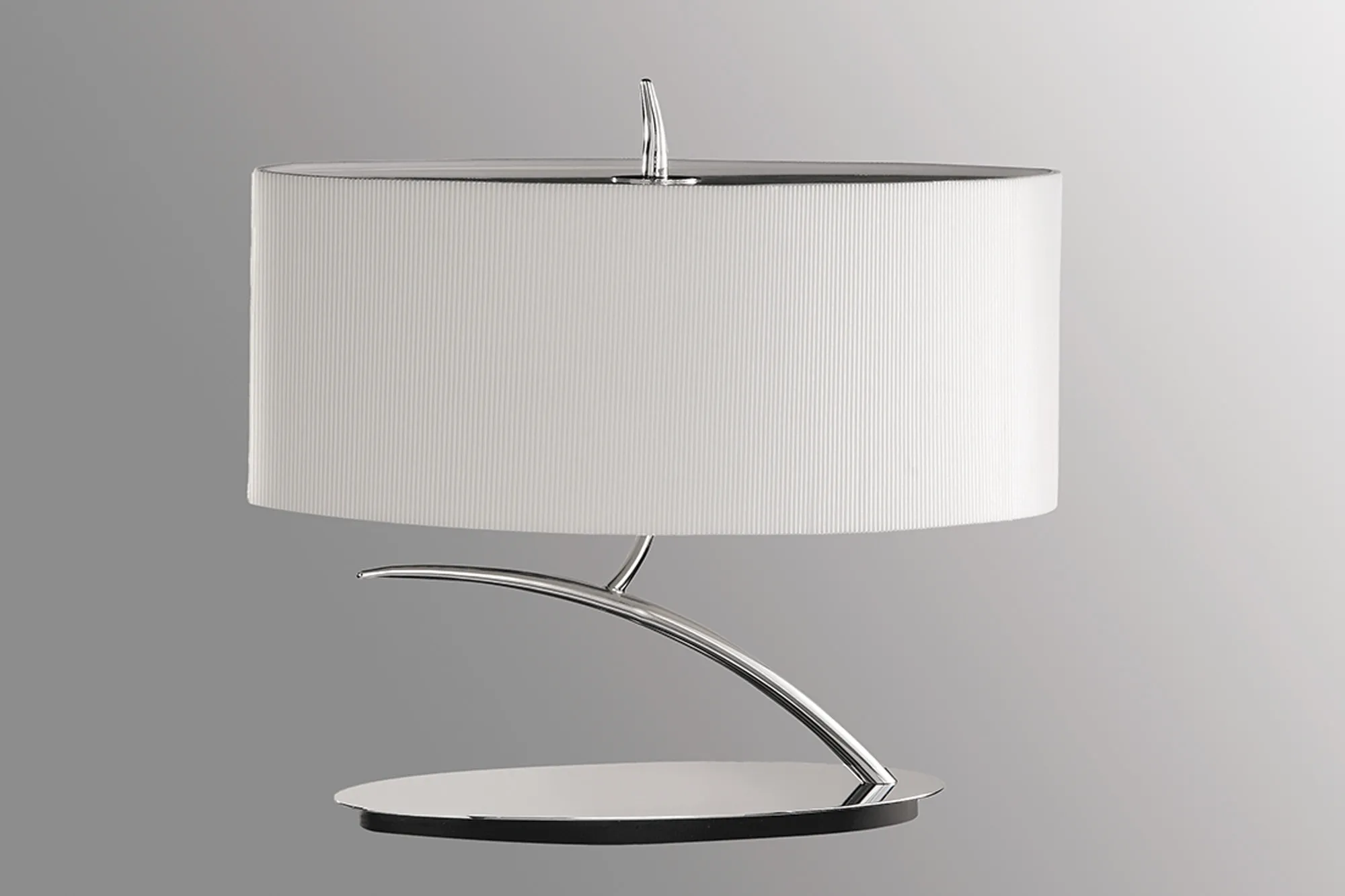 Eve Polished Chrome-Spain White Table Lamps Mantra Shaded Table Lamps